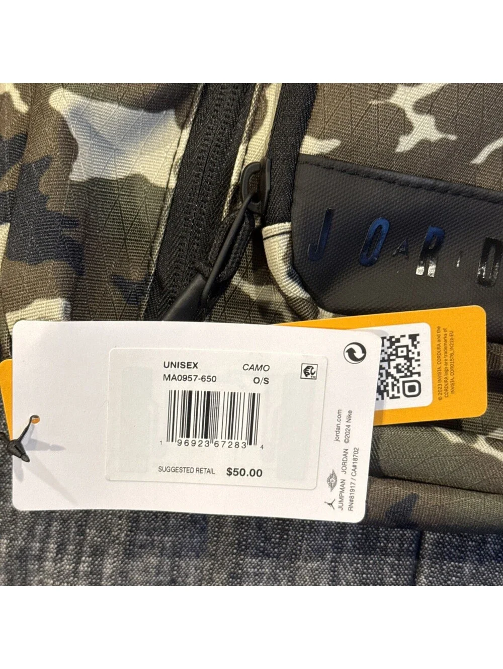 New Air Jordan Camouflage Crossbody Bag Cordura Fabrics MA0957-650